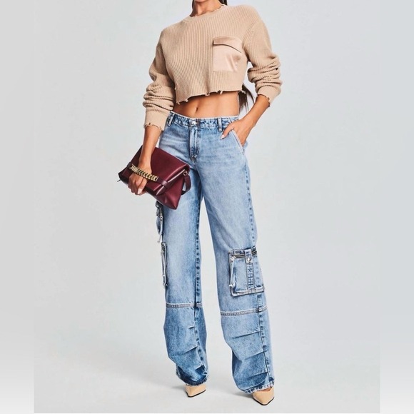 SER.O.YA Mid Cropped Devin Sweater in Tan Size‎ L - Picture 12 of 12